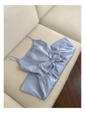 Cute A line Spaghetti Straps Satin Blue Short Grad Dress Inspo Short Mini Formal 8th Grade Homecoming Dresses High School Hoco Court Dress Graduation Dress 18th Birthday Outfits HZ1121