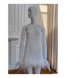 Cute A line Scoop Neck Sequin White Short Grad Dress Inspo Short Mini Formal 8th Grade Homecoming Dresses High School Hoco Court Dress Graduation Dress 18th Birthday Outfits HZ1121