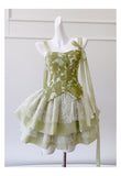 Vintage Ball Gown Spaghetti Straps Green Satin Grad Dress Inspo Short Mini Formal 8th Grade Homecoming Dresses High School Hoco Court Dress Graduation Dress Cocktail Outfits HZ1121