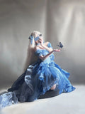Vintage Ball Gown Off The Shoulder Half Sleeves 21st Birthday Dress Lolita Dress Blue Long Birthday Outfits HZ1121