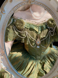 Vintage Ball Gown Off The Shoulder Green 22th Birthday Dress Lolita Dress Long Lolita Outfits HZ1121